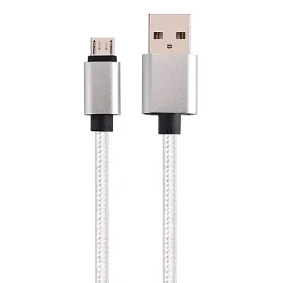 Cmple Micro Usb To Usb Braided Data Charging Cable - 3 Feet, Whi