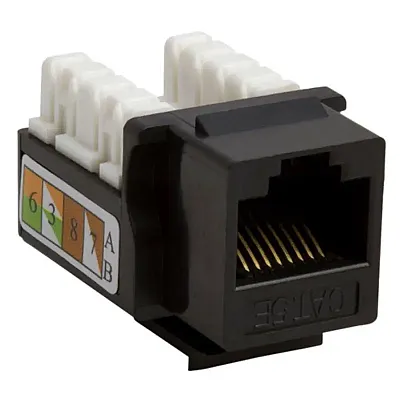 Cmple 158-N Cat5E Punch Down Keystone Jack - Black
