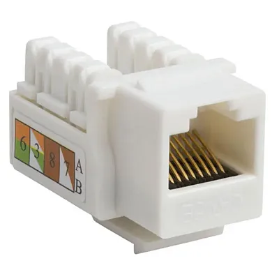 Cmple 159-N Cat5E Punch Down Keystone Jack - White