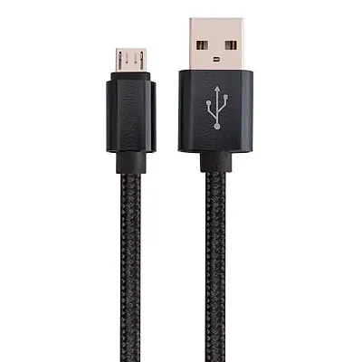 Cmple Micro Usb To Usb Braided Data Charging Cable - 10 Feet, Bl