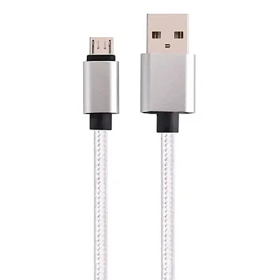 Cmple Micro Usb To Usb Braided Data Charging Cable - 10 Feet, Wh
