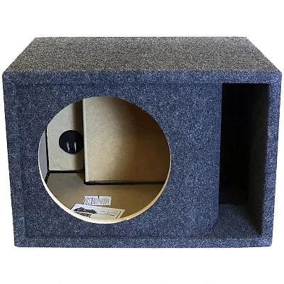 Atrend Dual 15" Kerf-Vented Woofer Enclosure - Charcoal Carpet Covering