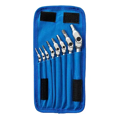 Bondhus Chrome Pivot Head Sae Hexpro Wrenches With Storage Pouch (8 Piece)