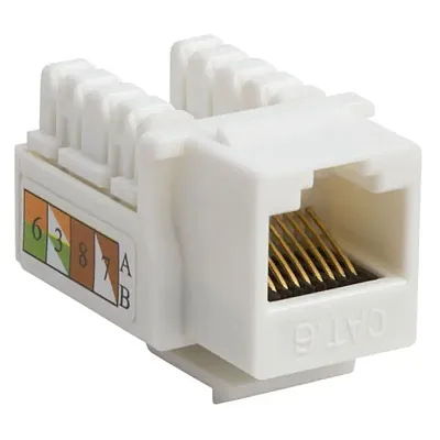 Cmple 175-N Cat6 RJ45 Punch Down Keystone Jack - White