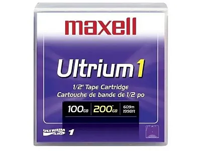 Maxell 183800 100/200GB LTO Ultrium 1 Tape Media 1 Pack