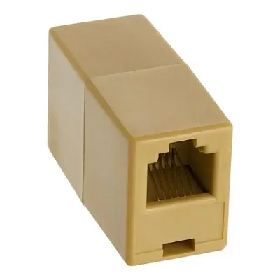 Cmple Inline Coupler Rj12/Rj11 6P6C Crossover - Beige 186-N