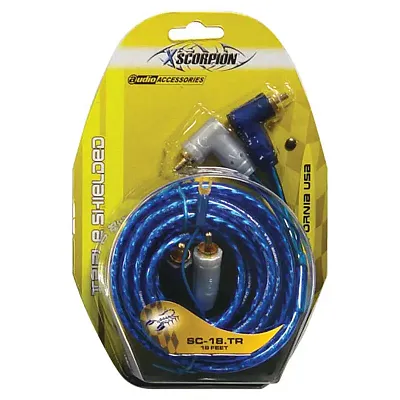 Rca Cable 18&#039; Xscorpion Blue Triple Shielded W/Remote Wire