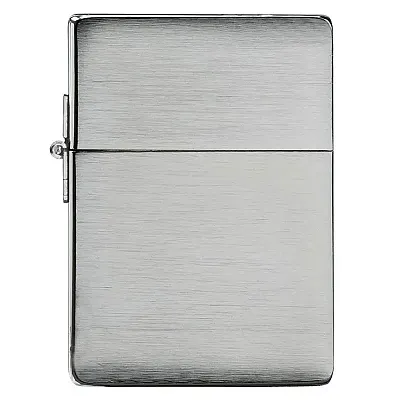 Zippo Windproof Lighter 1935 Replica W/O Slashes Brushed Chrome