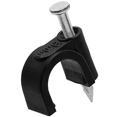 Cmple Plastic Staples Cable Clips For Rg6 8Mm Black 100 Pcs/Bag 