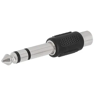 Cmple 6.35Mm Stereo Plug To Rca Jack Adapter 195-N