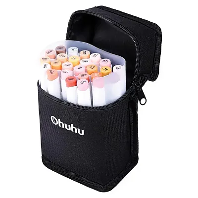 Ohuhu Y30-80401-89 Dual-Tip Alcohol-Based Art Markers (Honolulu Series Brush And