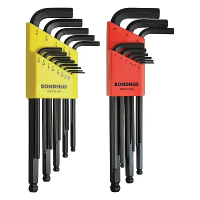 Bondhus Balldriver Metric/Sae Ball End Hex L-Keys Double Set (22 Piece)