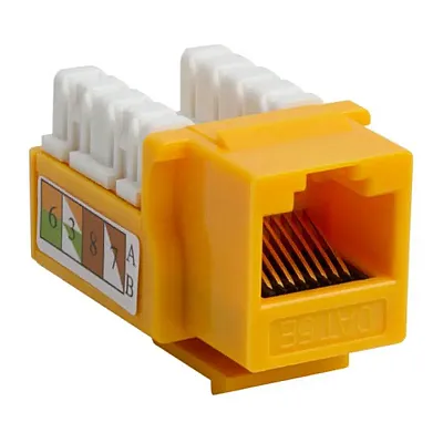 Cmple 203-N Cat5E Punch Down Keystone Jack - Yellow