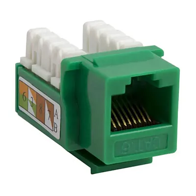 Cmple 208-N Cat6 RJ45 Punch Down Keystone Jack - Green
