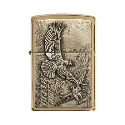 Zippo Windproof Lighter Soaring Eagles Emblem