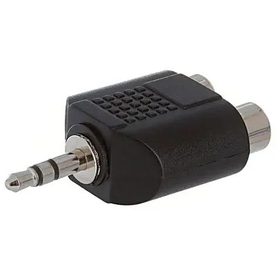 Cmple 223-N 3.5mm Stereo Plug to 2xRCA Jack Adapter