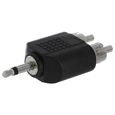 Cmple 227-N 3.5mm Mono Plug to 2xRCA Plug Adapter