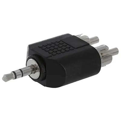 Cmple 228-N 3.5mm Stereo Plug to 2xRCA Plug Adapter