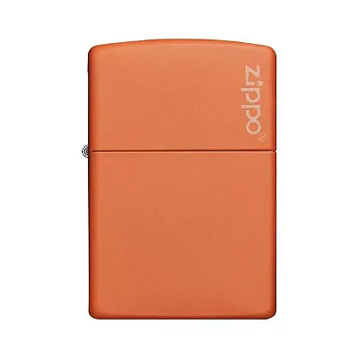 Zippo Windproof Lighter Orange Matte W/Zippo Logo