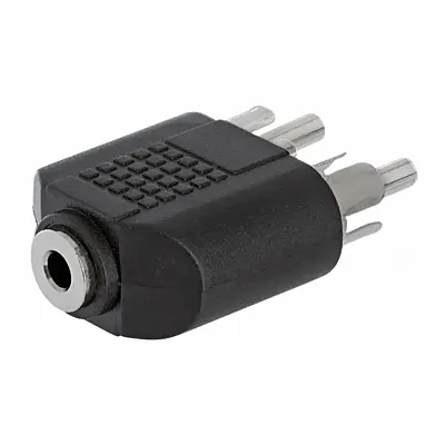 Cmple 237-N 3.5mm Stereo Jack to 2xRCA Plug Adapter