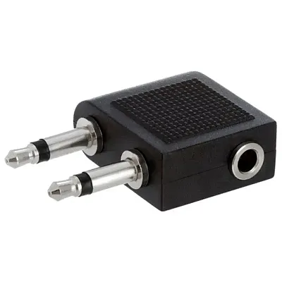 Cmple 240-N 2x3.5mm Mono Plug to 3.5mm Stereo Jack Adapter