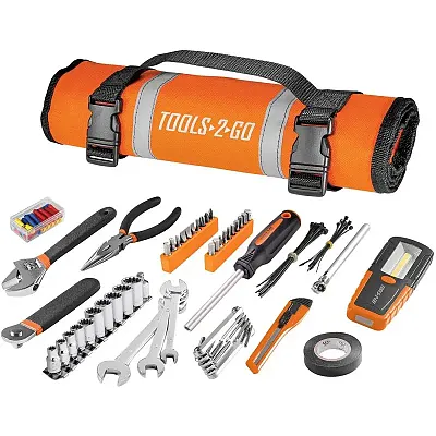 Tools2Go Tool Set With Roll Up Pouch For Motorcycle/Auto/Atv (83 Piece Set)