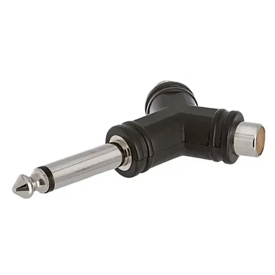 Cmple 243-N 6.35mm Mono Plug to 2xRCA Jack Adapter