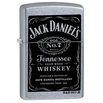 Zippo Windproof Lighter Jack Daniel&#039;S Label Street Chrome Finish