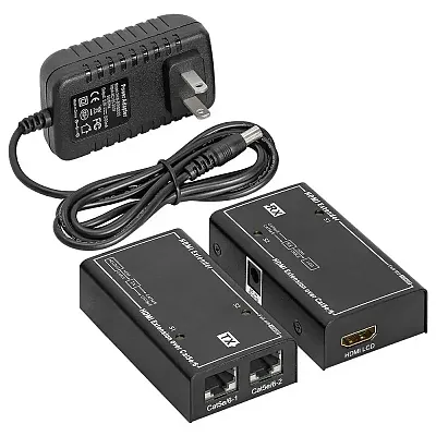 Cmple Hdmi Over Cat5E Cat6 Ethernet Balun Extender Repeater - 10