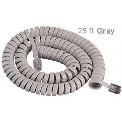 Cablesys 2500PG Gcha444025-Fpg 25&#039; Pearl Gy Handset Cord