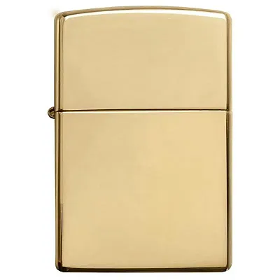 Zippo Windproof Lighter High Polish Brass W/O Solid Brass Engrav