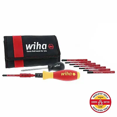 Wiha Insulated Torquevarios 10 To 50 In/Lbs And Slimline Blade Set (11 Piece Set