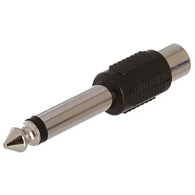 Cmple 289-N 6.35mm Mono Plug to RCA Jack Adapter