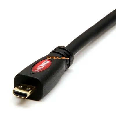 Cmple MICRO HDMI to HDMI cable Gold Plated for Cell phones -10 F