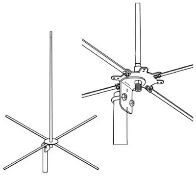 4 Ft (122 Cm) 2-Meter Base Antenna 2Mckb