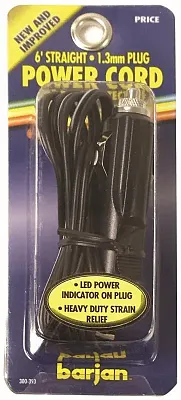 6' Straight Radar Power Cord Fused Led 1.3Mm 300393
