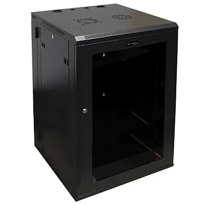 Cmple Wavenet - 18U Server Wall Mount Cabinet, 24-Inch Depth, Swing-Out Double S