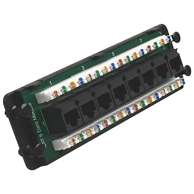 Cmple Wavenet - 8-Port Cat6 Rj45 Data Module, 8 X 4 Pair 110 Idc Network Board F