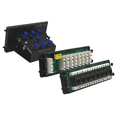 Cmple Wavenet Trio Combo Module Kit With 8X1 Cat6 Data, 8X1 110 Idc Telephone Wi