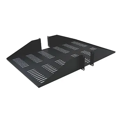 Cmple Wavenet DoubleSided 2U Vented Rack Mount Cantilever Shelf For 19Inch Netwo