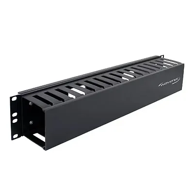Cmple Wavenet 2U Singled-Sided Finger Duct Cable Manager Panel, Horizontal Slott