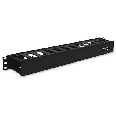 Cmple Wavenet 1U Singled-Sided Finger Duct Cable Manager Panel, Horizontal Slott
