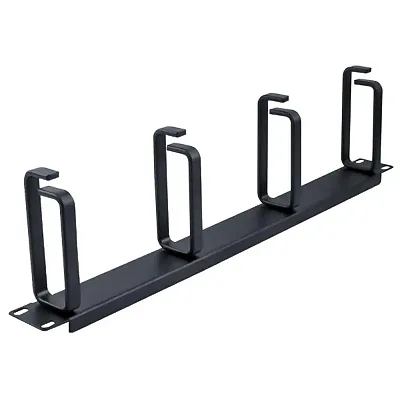 Cmple Wavenet 1U 19Inch Cable Management Panel, 4 D-Ring Cable Manager Organizer