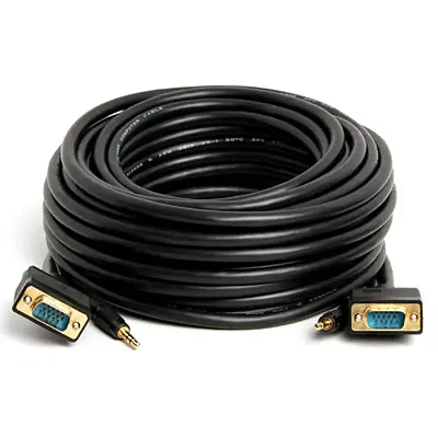 Cmple 306-N SVGA Super VGA HD15 M/M cable w/ 3.5mm Stereo Audio 