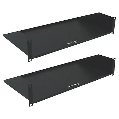 Cmple Wavenet 19Inch Wide 2U Cantilever Rack Mount Shelf, Weight Capacity 50Lb, 