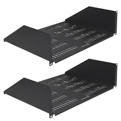 Cmple Wavenet 19Inch Wide 3U Rack Mount Vented Shelf, Weight Capacity 50Lbs, 15I