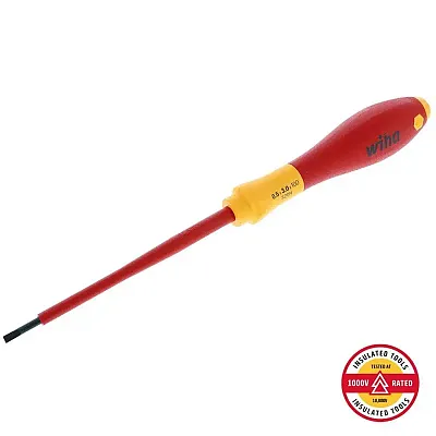 Wiha Insulated Softfinish Slotted Screwdriver 3Mm (1/8???) X 100Mm