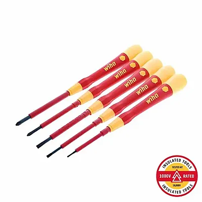 Wiha 5 Piece Insulated Picofinish Precision Screwdriver Set