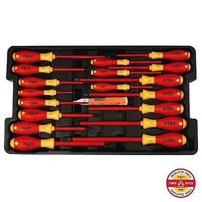 Wiha Insulated Softfinish Screwdriver Cat Iii Voltage Detector Set Toolbox Tray 