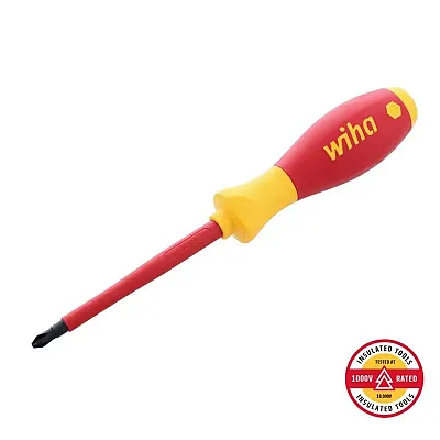 Wiha Insulated Softfinish Phillips Screwdriver Ph #2 X 100Mm